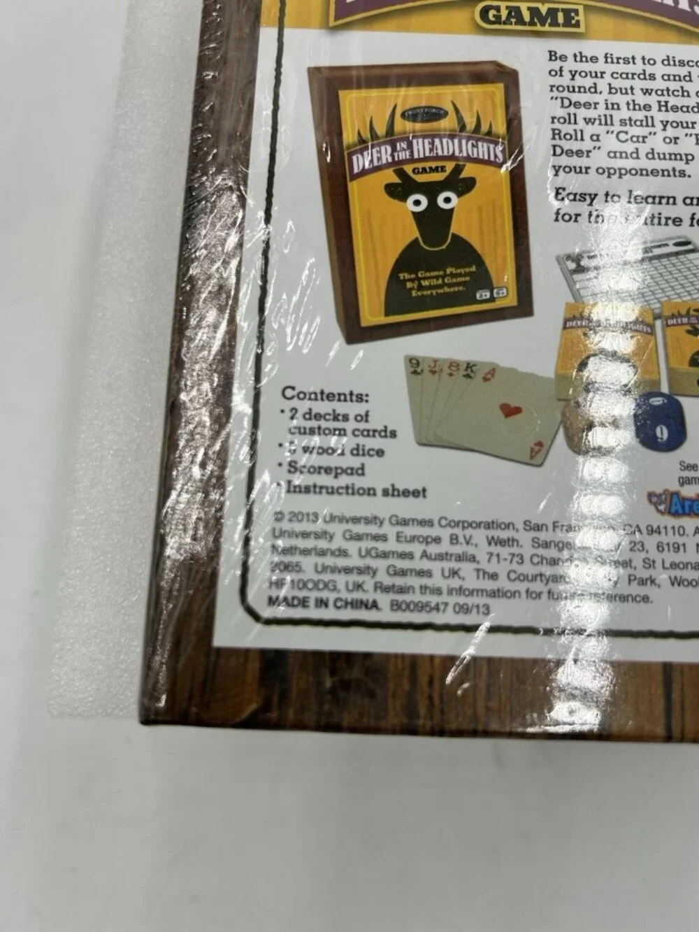Deer in the Headlights Game New Sealed Front Porch Classics Card / Dice